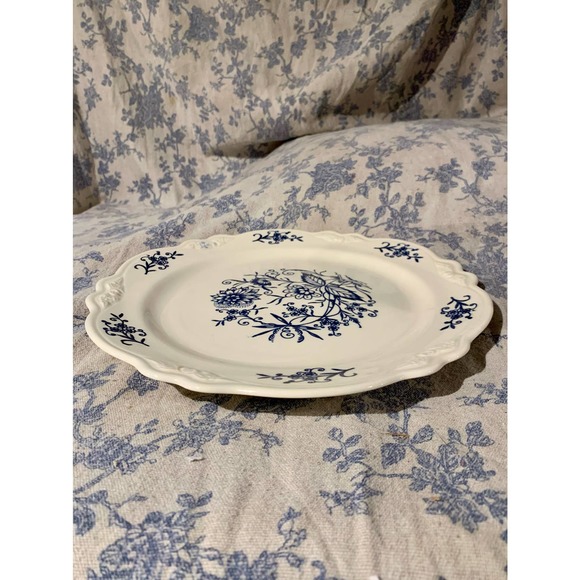 Vintage Dinner Plate Dresden Imperial Blue Dinnerware Homer Laughlin China - Picture 2 of 6